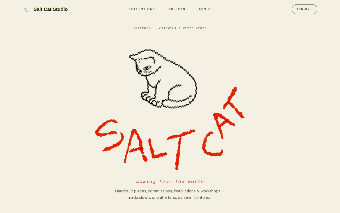Salt Cat Studio — homepage